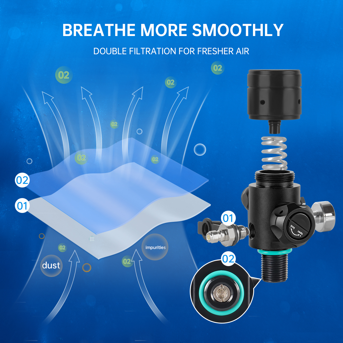 DIDEEP 4L Mini Scuba Diving Ta - Aquatic Diving ulasan dan harga